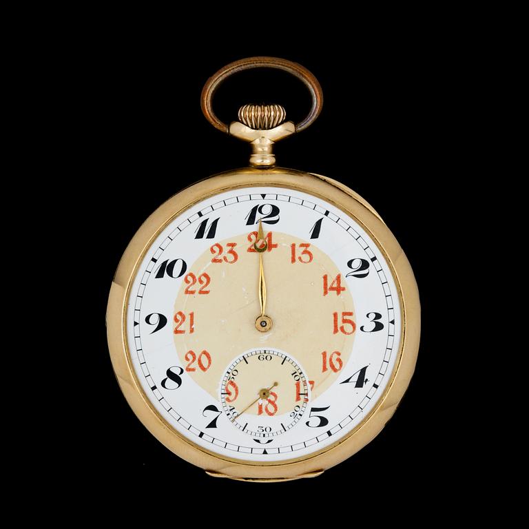 FICKUR, 18k guld, 1920-tal. Vikt (exkl glas) 87,5g.
