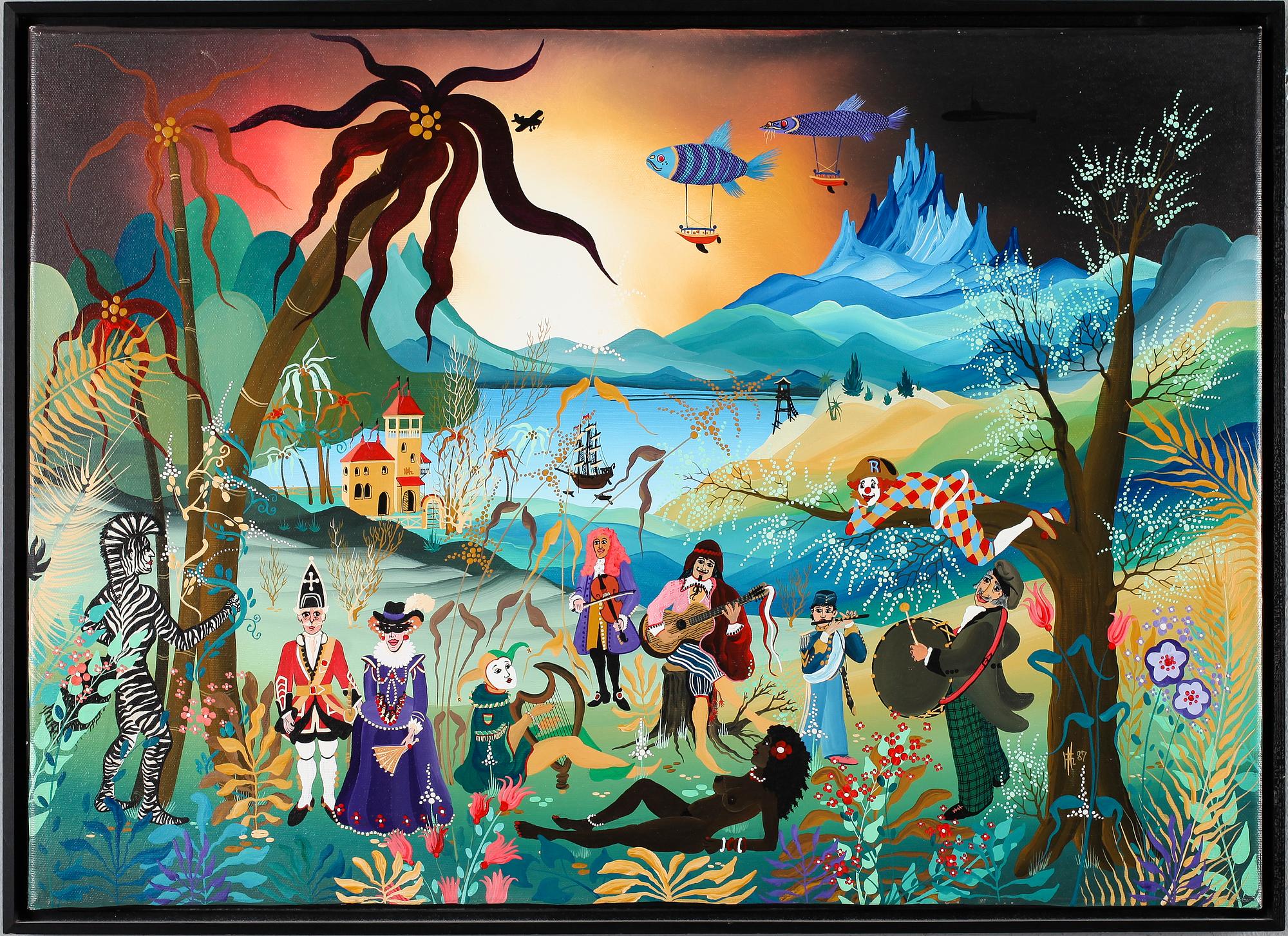 HERBERT FELIC HOFER, olja på duk, monogramsignerad och -87.