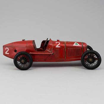 A red tinplate CIJ Alfa Romeo P2, France, ca 1930.