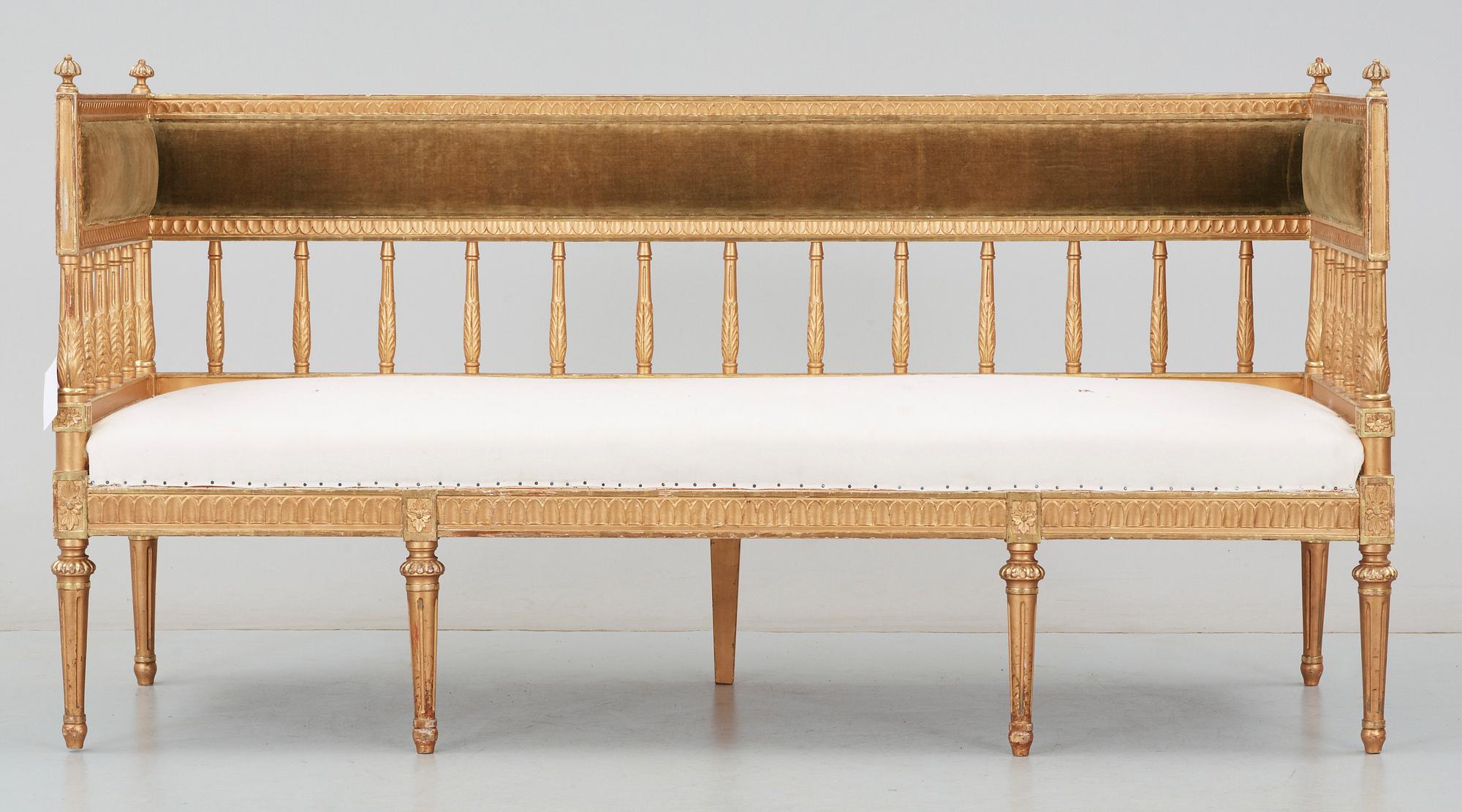 SOFFA, sengustaviansk stil med äldre delar, 1800-tal.