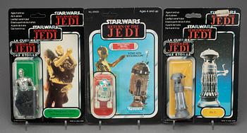 STAR WARS, 5 stycken actionfigurer, Kenner 1983.