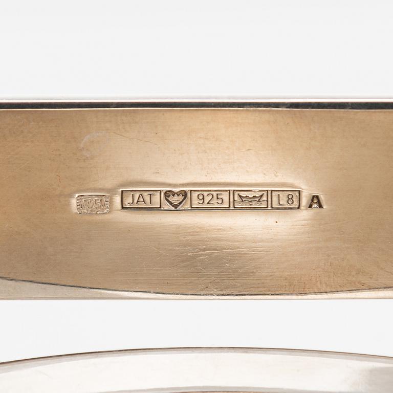 Pekka Piekäinen, a three piece silver coffee set for J.A. Tarkiainen, Helsinki 1988 and 1985.