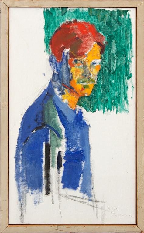 Pär Thorell, oil on canvas, self portrait, signed and dated -52.