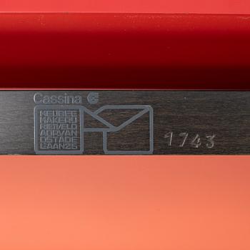 Gerrit Rietveld, karmstol, "Red and blue chair", Cassina, samtida.