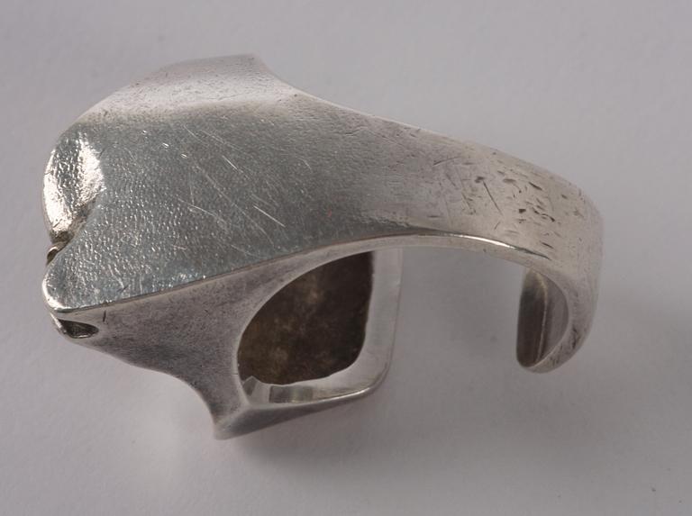 RING, silver, Lapponia med liten diamant.