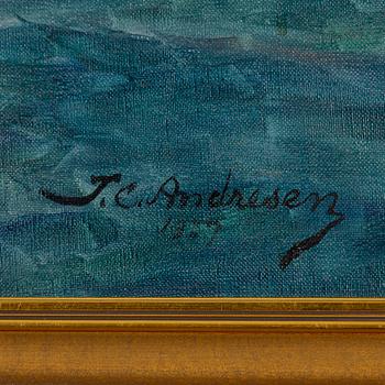 Jens Christian Andresen, oil on canvas, signed. dated 1937.