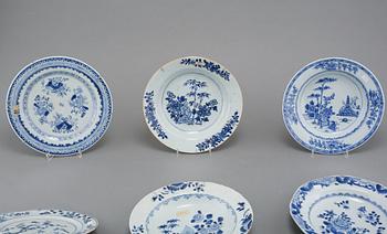 TALLRIKAR, 6 st, porslin, Kina, 1700-tal.