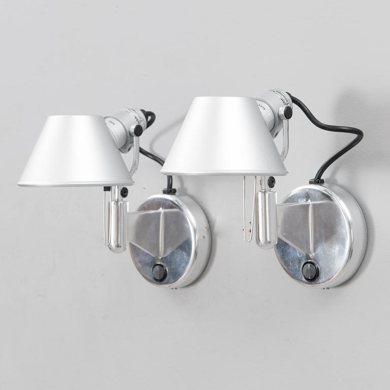 VÄGGLAMPOR, ett par, "Tolomeo Faretto" M. De Lucchi/ G. Fassina för Artemide, 2000-tal.