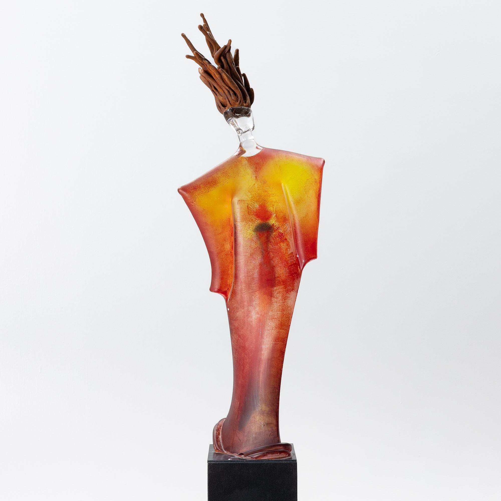 Kjell Engman, skulptur, glas, Kosta Boda, unik.