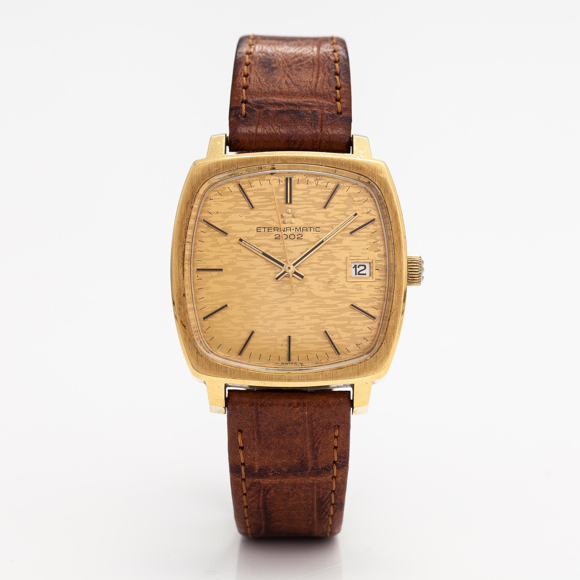 Eterna-Matic, 2002, wristwatch, 34 x 34 mm.