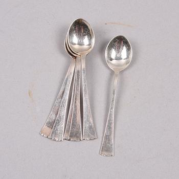 KAFFESKEDAR, 24 st, silver, "Diplomat". CG. Hallberg, 1950-60-tal. Vikt 300 gram.