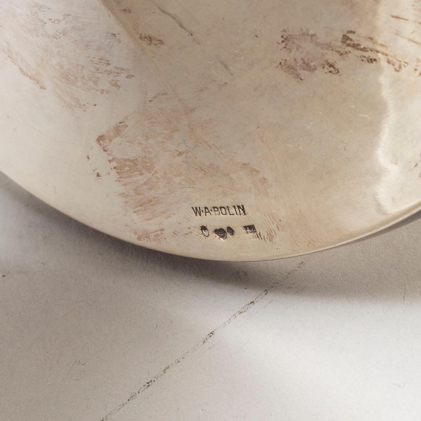 WA BOLIN, a large silver footed bowl, 1927.