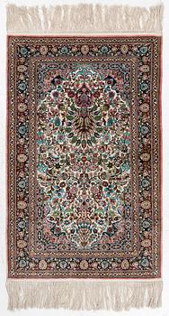 Rug, Hereke design, silk, 122 x 79 cm.