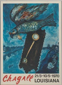 MARC CHAGALL, efter, 2 st utställningsaffischer.