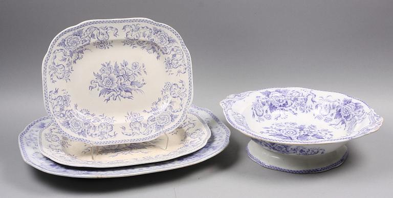 MATSERVIS, 38 delar, flintgods, "Lilas", Rörstrand.