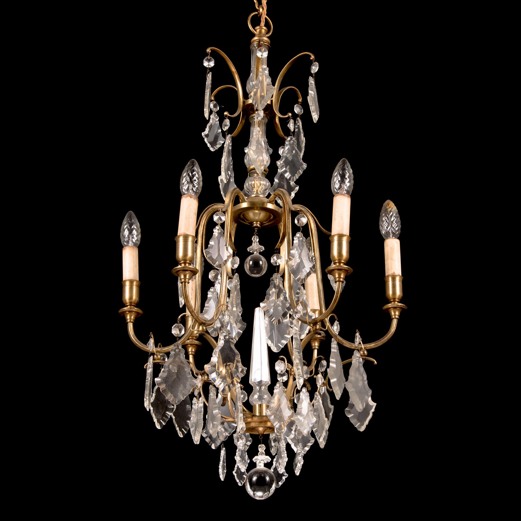 A mid 20th century rococo-style ceiling light,