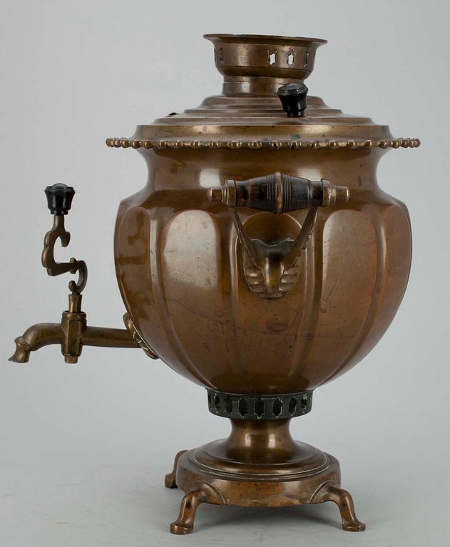 SAMOVAR, mässing, Vorontsova Fabrika Tula Ryssland.