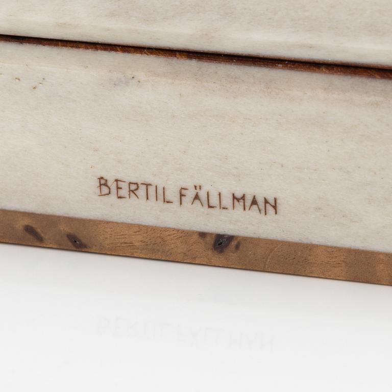 A reindeer horn knife in box by Bertil Fällman, signed.
