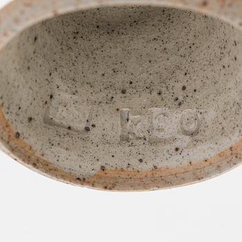 Kyllikki Salmenhaara, a stoneware goblet and a cup signed KS.