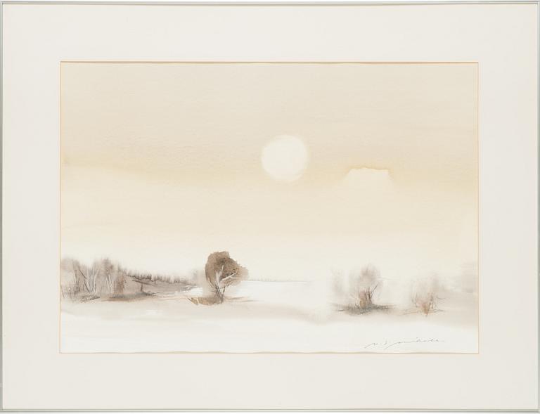 Nandor Mikola, watercolour, signed.