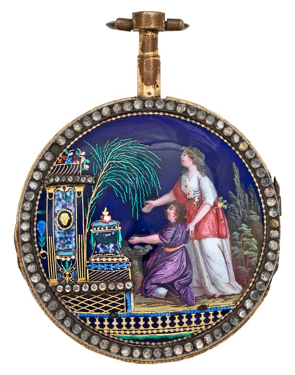 A verge pocket watch, Paris, c. 1800.