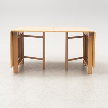 Bruno Mathsson, a 'Maria Flap' burr birch dining table, Dux.