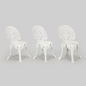 Three garden chairs, second half of the 20th century.