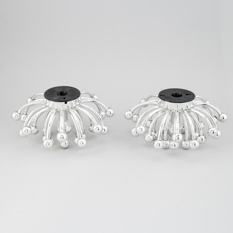 Wall/ceiling lamps, a pair, "Pistillo", Valenti, Italy, second half of the 20th century.