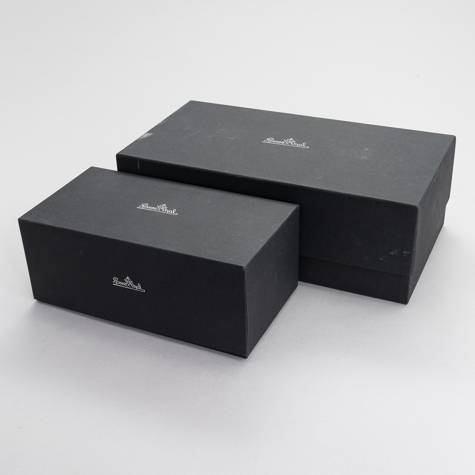 Two platinum dipped 'Vibrations' porcelain vases, Rosenthal Studio-Line.