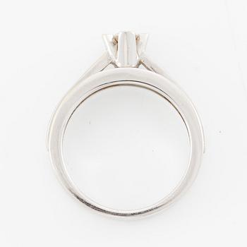 Ring in 18K white gold set with a brilliant-cut diamond, approximately 0.21 ct.