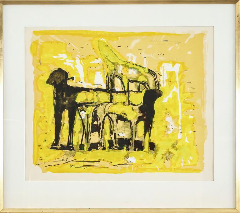 STAFFAN HALLSTRÖM, färglitografi, blindstämplad o numr 25/50.