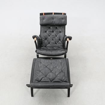 Bruno Mathsson, "Pernilla", armchair with footstool, 100-year Anniversary 2007.