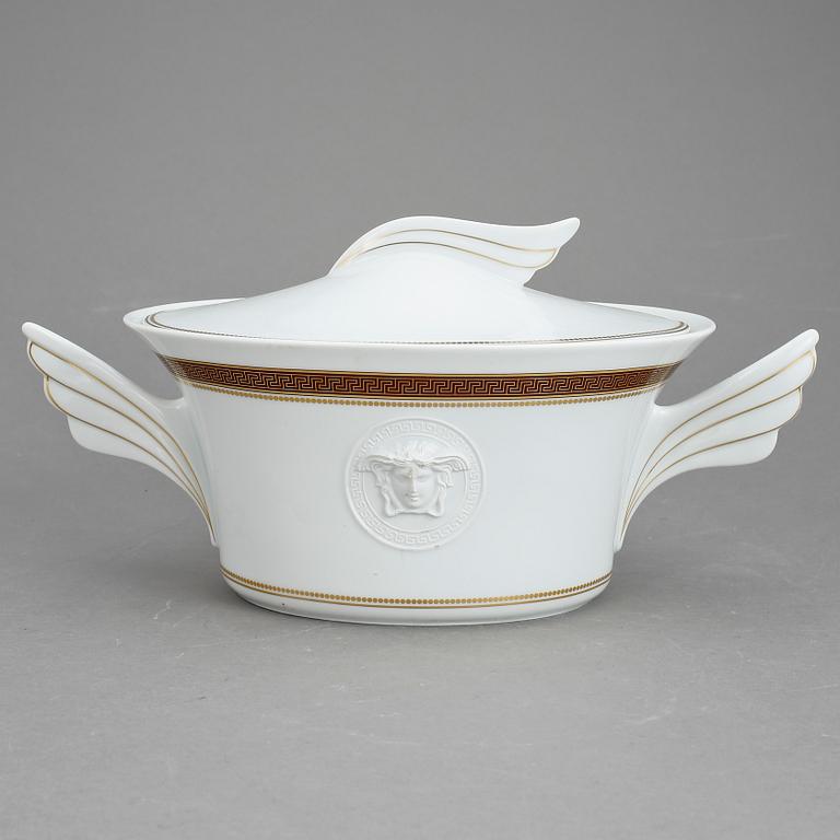 TERRIN, porslin, "Medallion Meandre Marron", Paul Wunderlich, Versace för Rosenthal.