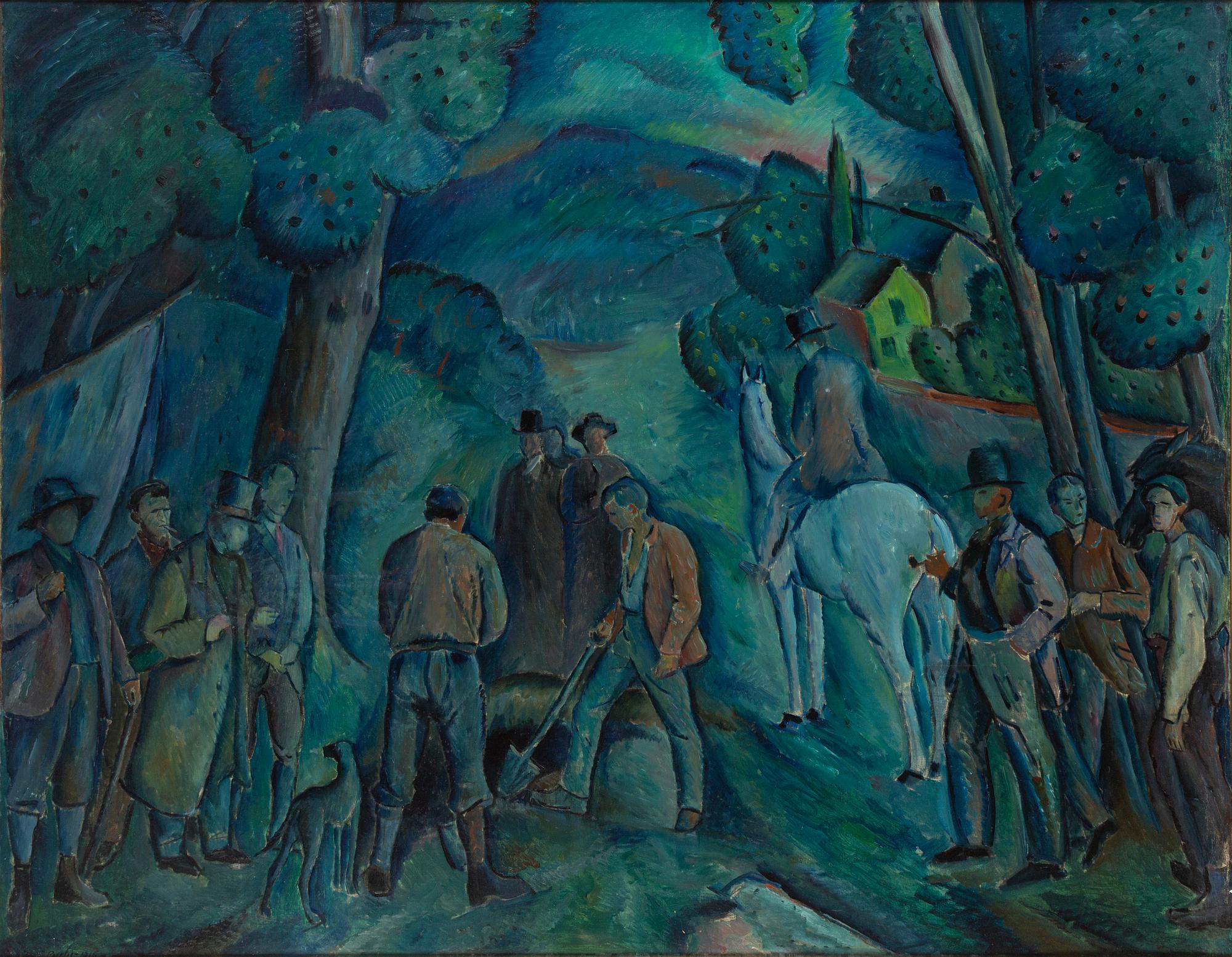 Bertil Norén, oil on canvas, signed and dated 1916.