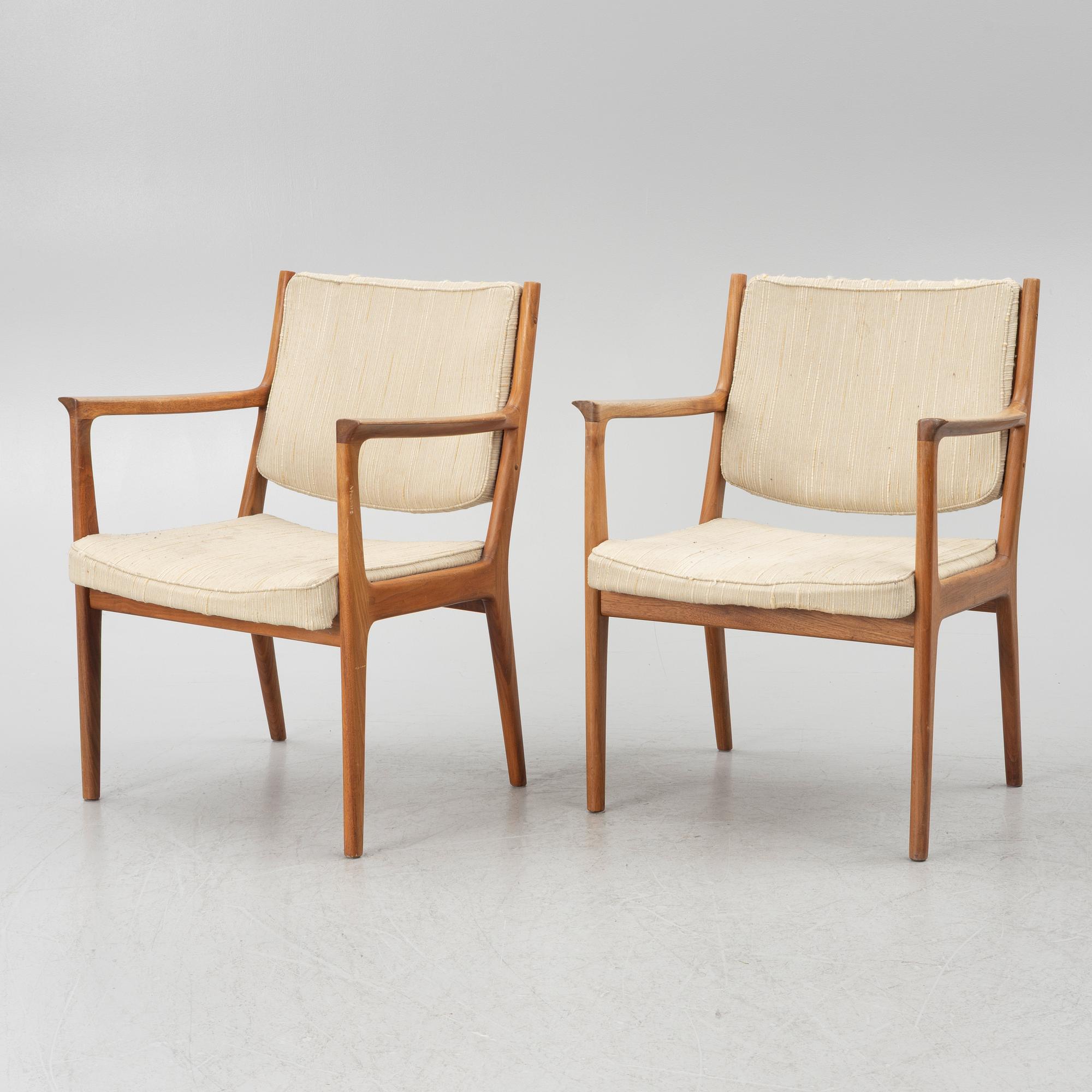 Karl Erik Ekselius, a pair of armchairs, second half of the 20th century.