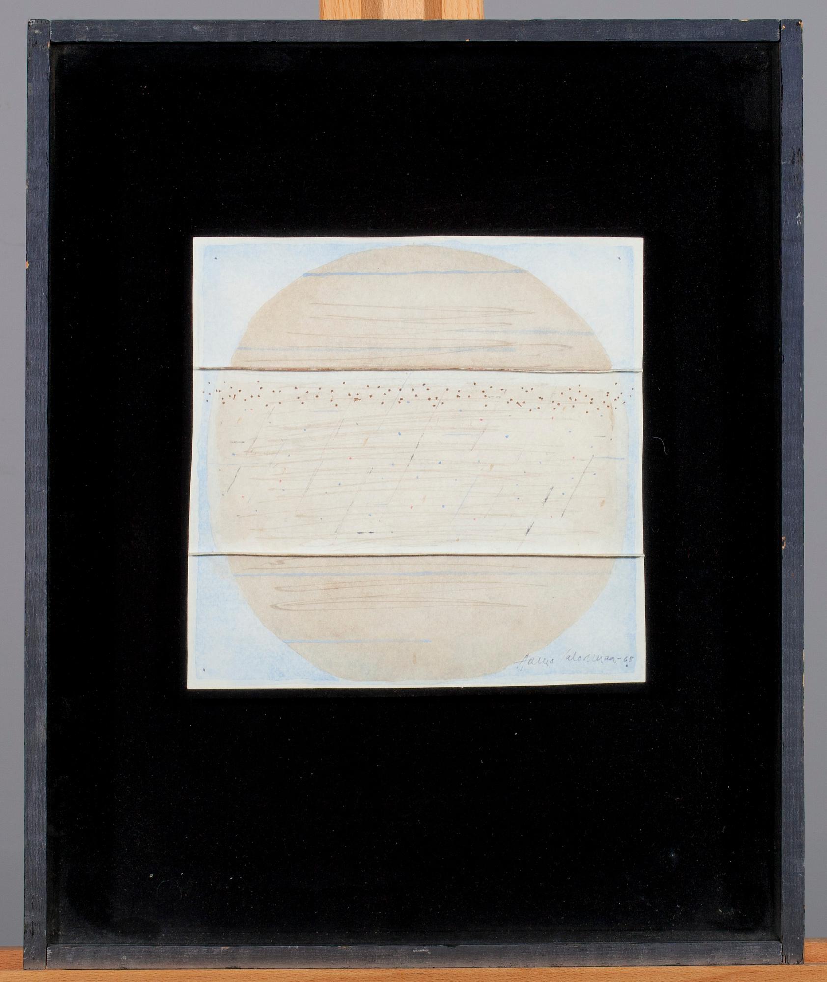 AARNO SALOSMAA, akvarell på papper, uppfodrad på skiva, signerad och daterad -68.