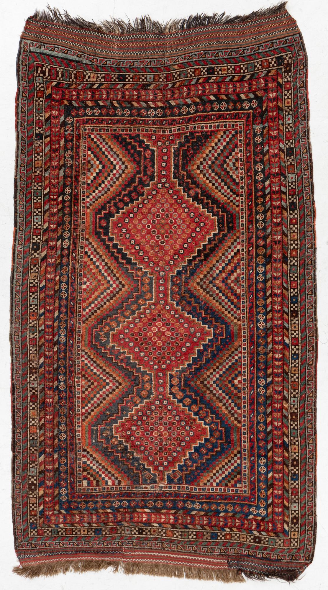 Carpet, qashqai, approx. 230 x 130 cm, antique.