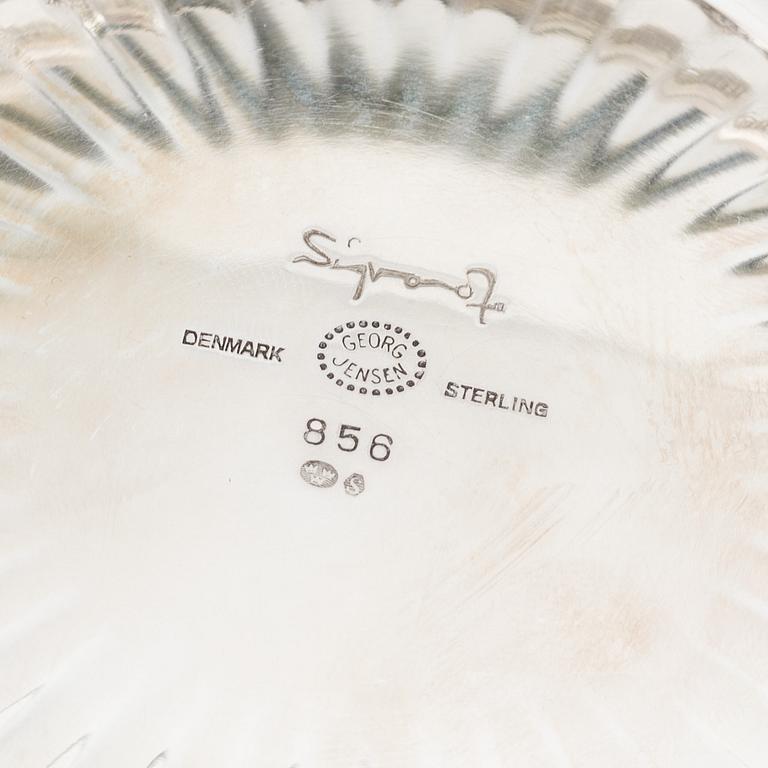 SIGVARD BERNADOTTE, a sterling silver "Strawberry" bowl, Georg Jensen, Copenhagen, post 1945, model 856.