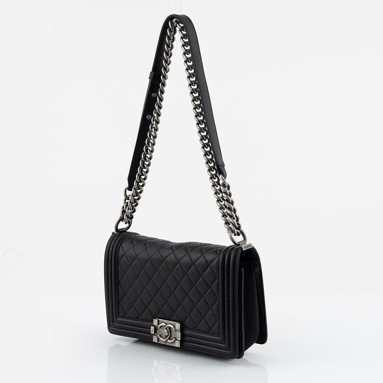 Chanel, a black, quilted leather 'Boy Bag', 2013-2014.