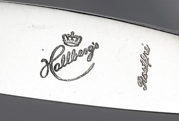 BESTICK, 18 st, silver, "Svensk spets", C.G. Hallberg, 1924-1939. Ca 718 gr.