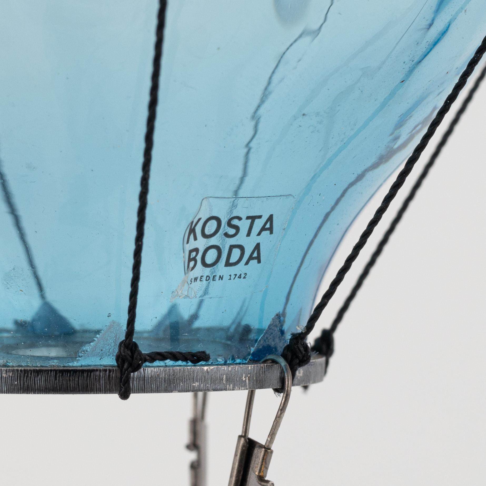 Kjell Engman, skulptur, glas, "Luftballong", signerad och numrerad 20/60.