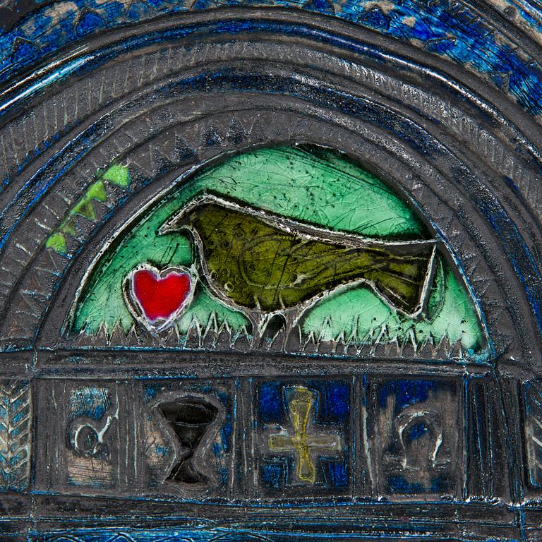 Rut Bryk, seinäreliefi, signeerattu a tergo BRYK.