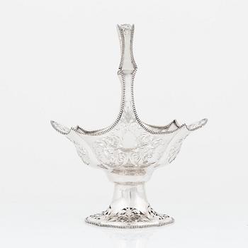 Brödkorg, silver, svensk importstämpel, 1900-talets första hälft.