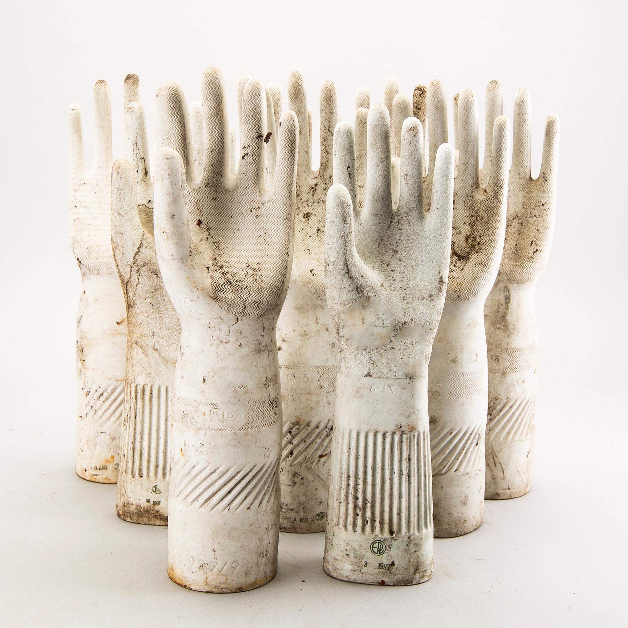 Glove molds, 9 pcs, France around 2000.