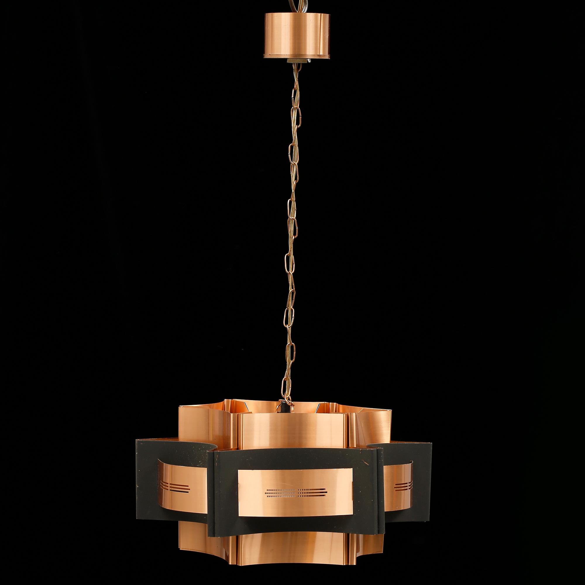 TAKLAMPA, troligen Coronell elektro, Danmark, 1900-talets andra hälft,