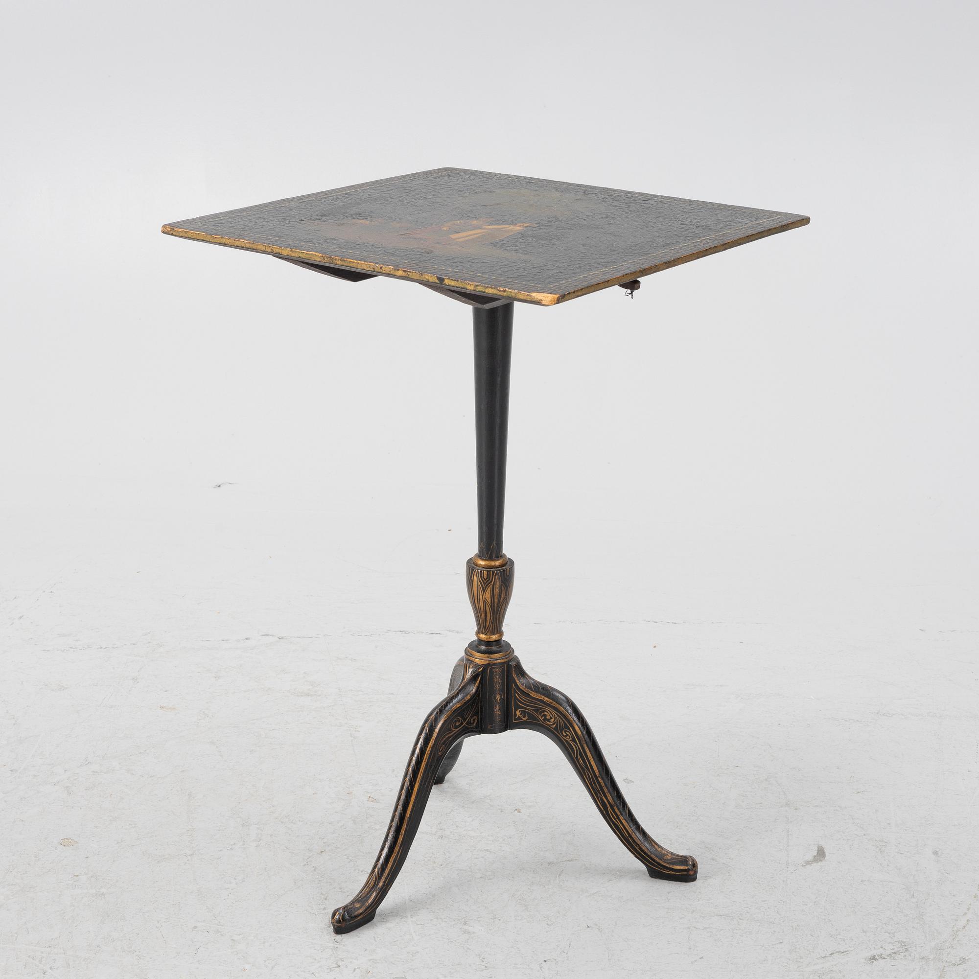 A late Gustavian tilt-top table from J. N. Asplinds workshop in Falun (1785-1820).