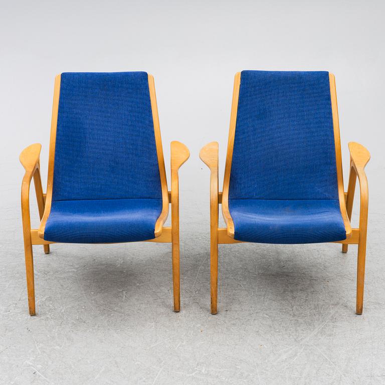 Yngve Ekström, a pair of 'Laminett' armchairs, Swedese, Sweden.