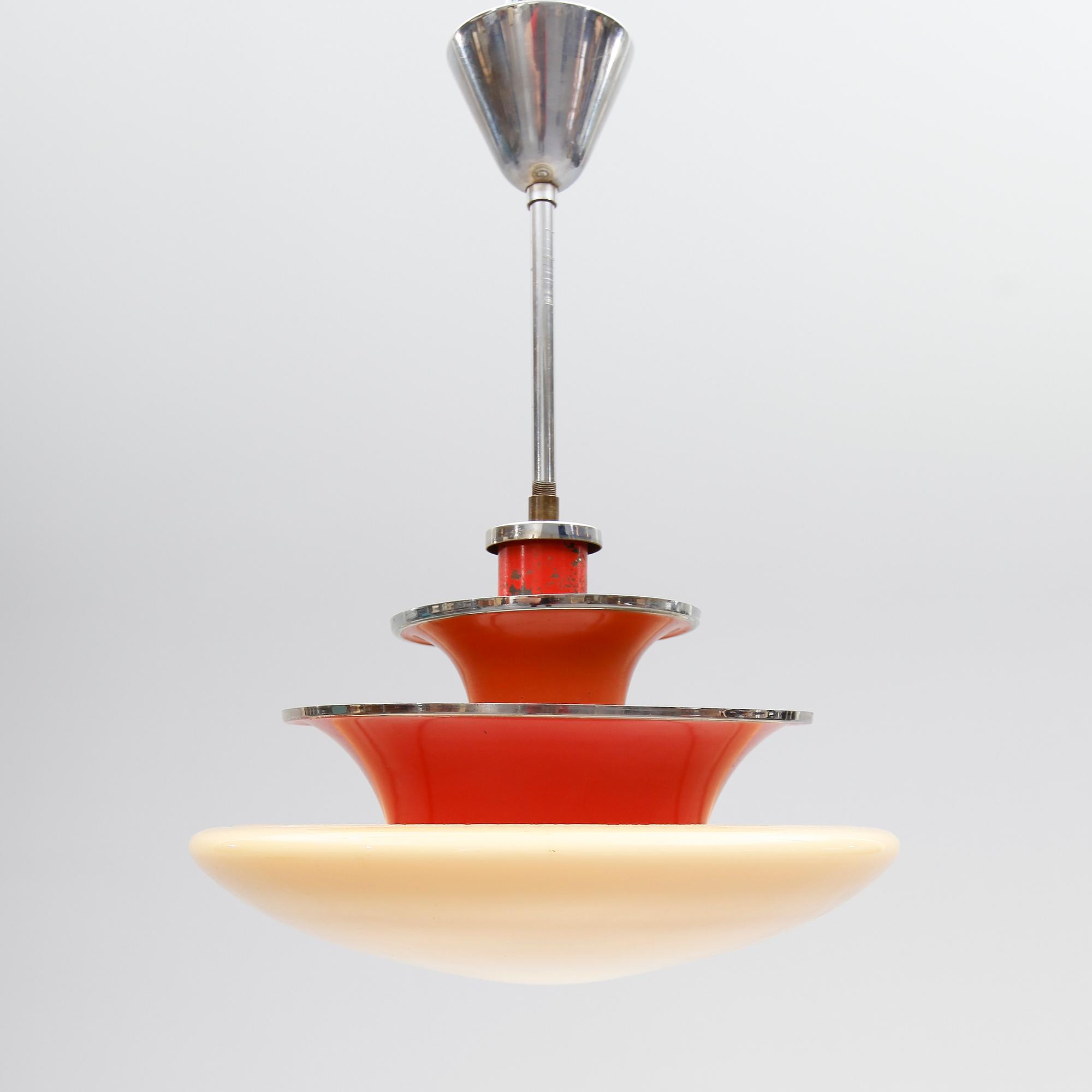 TAKLAMPA, art déco, 1900-talets första kvartal. Höjd ca 48 cm.