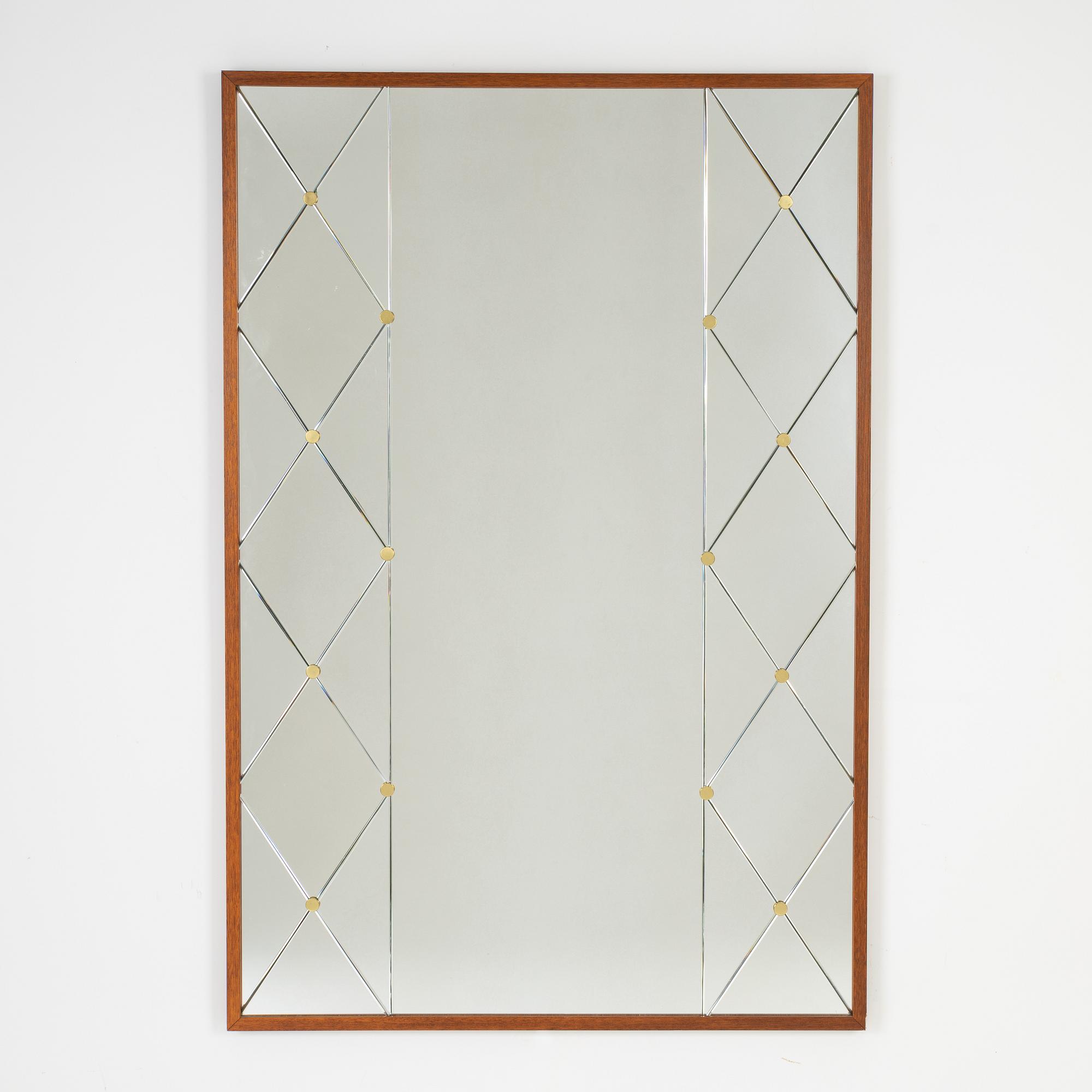 A mirror from the second half of the 20th century, probably AB Glas & Trä, Hovmantorp, Sweden.