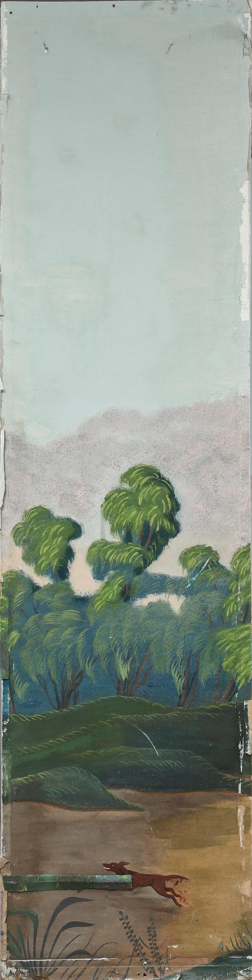 MÅLAD TAPET, 16 delar, 1800-tal.